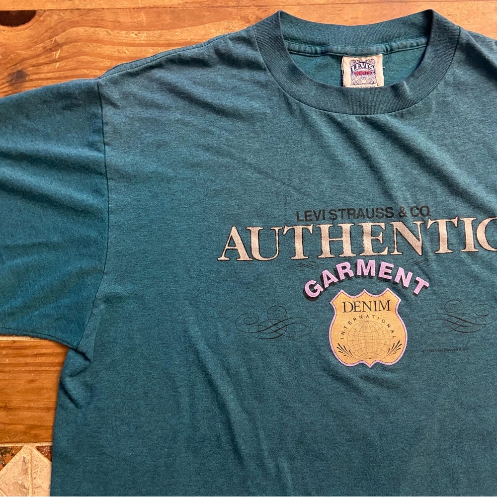 Vintage Levi Strauss and Co Turquoise Shirt - Picture 3 of 5